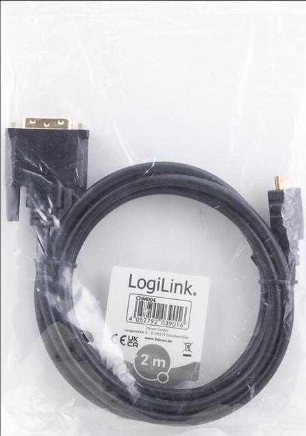 Actual product image LogiLink mini HDMI (Typ C) — DVI (2 m, DVI, HDMI)