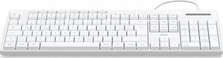 Actual product image Hama USB keyboard CK-200 wired 8 media keys White QWERTZ DE (00173053) (DE, Cable)