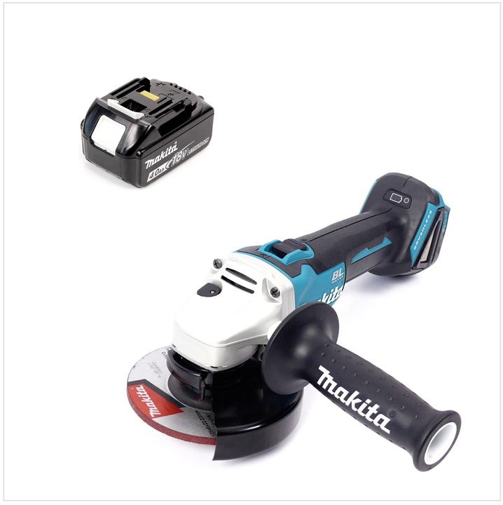 Actual product image Makita DGA 504 M1 18 V Cordless Angle Grinder 125 mm Brushless + 1 x Battery BL 1840 4,0 Ah - withou (125 mm)