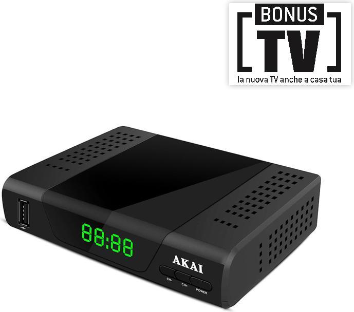 Actual product image Akai Professional DECODER DVBT-2 AKAI ZAP26510KL T2 SCART E HDMI BONUS TV OK (DVB-T2)