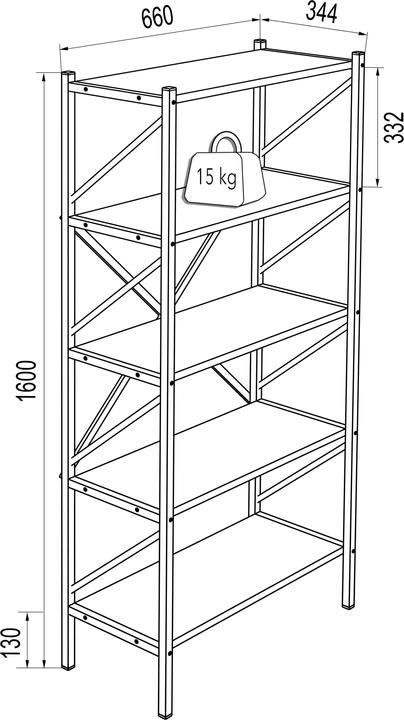 Actual product image VCM Insasi (66 x 34 x 160 cm)