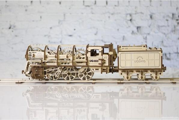 Actual product image Ugears Steam locomotive with tender