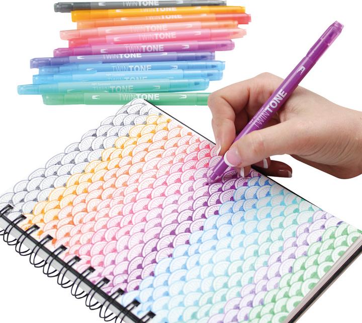 Actual product image Tombow TwinTone (Multicoloured, 12 x)
