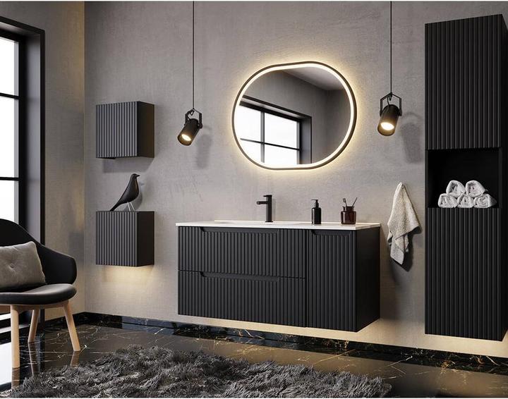 Produktbild En.Casa Hängeschrank Newport 57x30x19 cm Schwarz