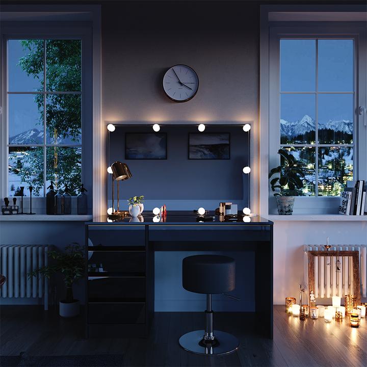 Actual product image Vicco Sherry with stool and lighting (120 x 75 x 55 cm)
