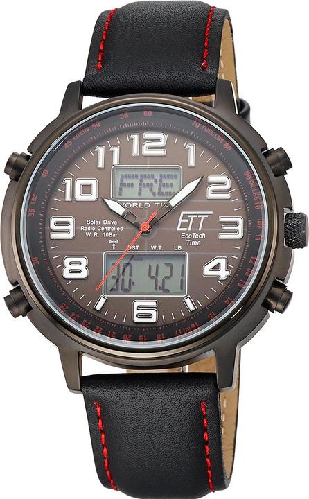 Image du produit ETT EGS-11452-22L Solar Drive Montre radio Hunter II pour homme 48mm 10ATM (Montre radio-pilotée, 48 mm)