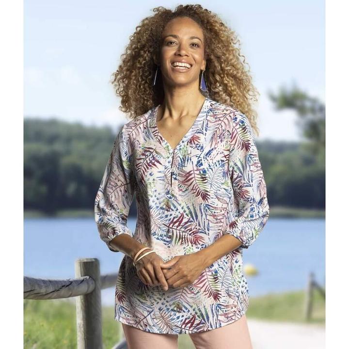 Immagine prodotto Atlas For Women Top donna/donna in crêpe con foglie di palma (34, 36)