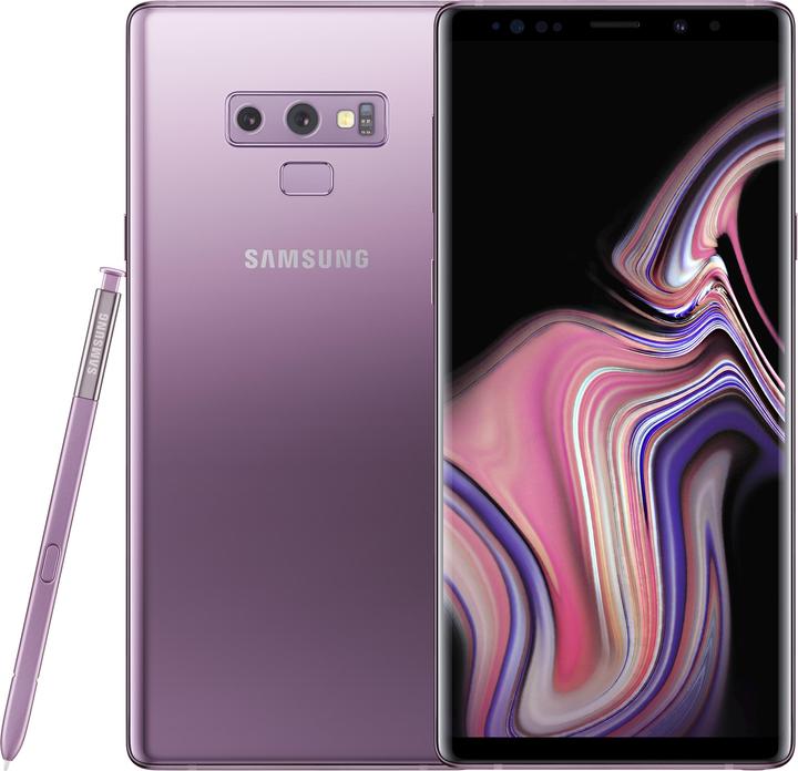 Actual product image Samsung Galaxy Note9 (128 GB, Lavender Purple, 6.40", Hybrid Dual SIM, 12 Mpx, 4G)