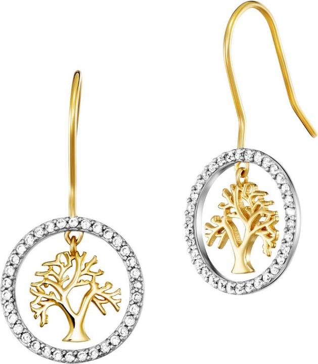 Engelsrufer Dangling bicolor earrings Tree of Life with zircons ERE-LILTRE-ZIGH (925er Silber)