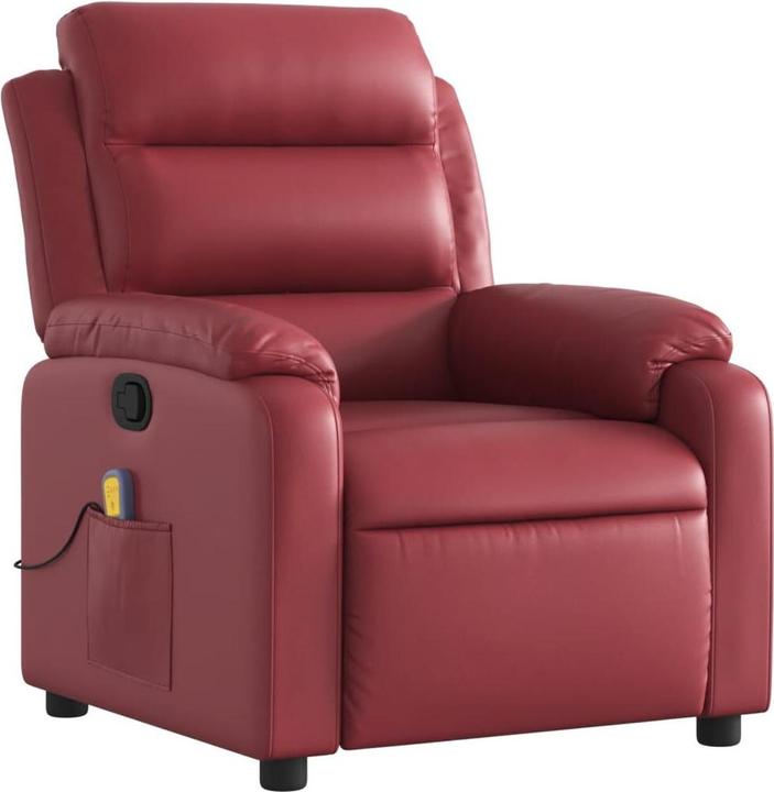 Produktbild VidaXL Massagesessel Fernsehsessel Relaxsessel Liegesessel Weinrot Kunstleder