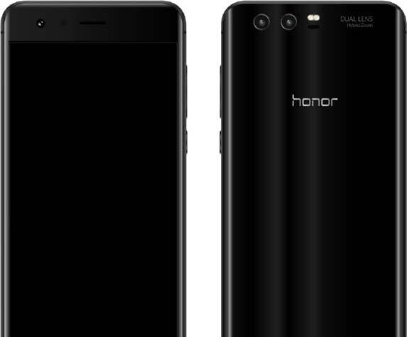 Actual product image Honor 9 (64 GB, Midnight Black, 5.15", Hybrid Dual SIM, 12 Mpx, 4G)