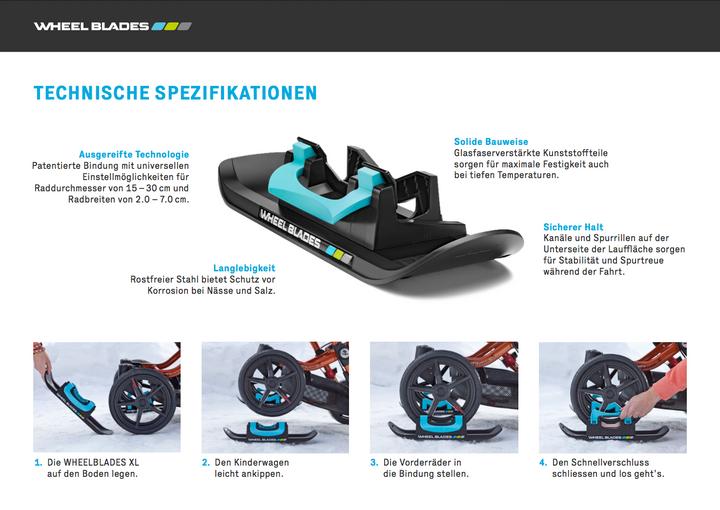 Produktbild Wheelblades XL Kinderwagen Ski