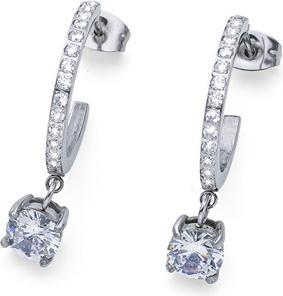Oliver Weber Collection Oliver Weber - Enchanting steel earrings with cubic zirconia Nereids Crystal Spirits 23047