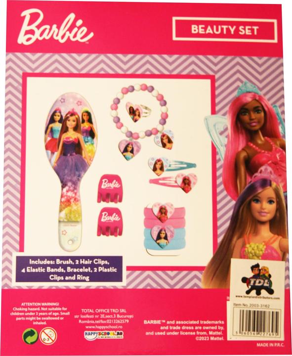 TDL Barbie Kosmetik Set (Haarkamm, Haargummi)