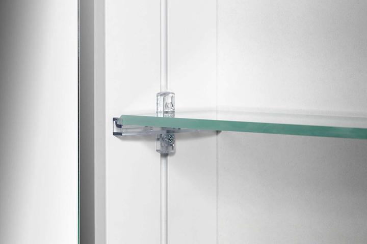 Produktbild Schneider LOWLINE Basic LED Lichtspiegelschrank, 2 Doppelspiegeltüren, 80x74,8x13,5cm, 171.280.
