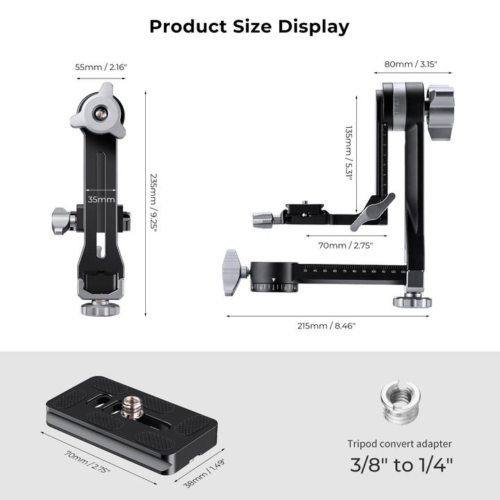 Produktbild K&F Concept Heavy Duty Gimbalkopf #KF-31.052 (Neuheit) (Panoramakopf)