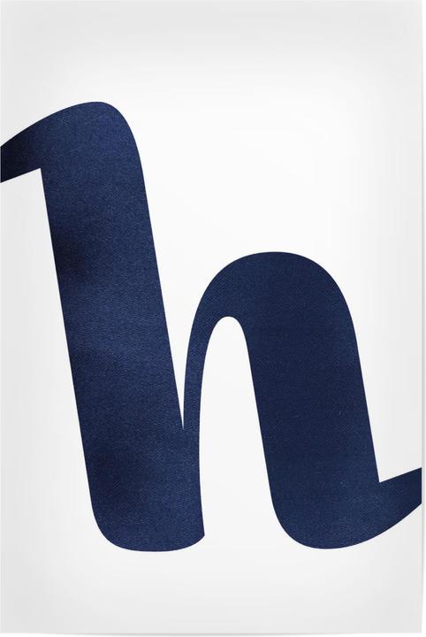 artboxONE Navyblauer Buchstabe H (20 x 30 cm)