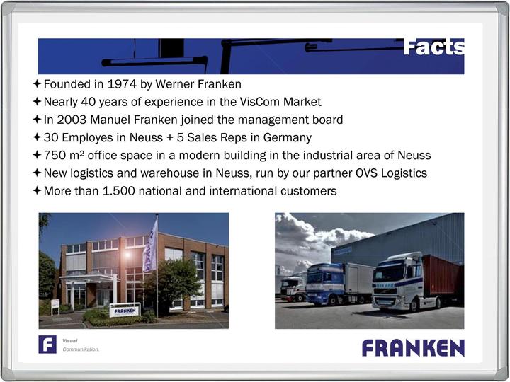 Actual product image Franken Whiteboard/Projectionboard PRO Plus Enamel (120 x 200 cm)
