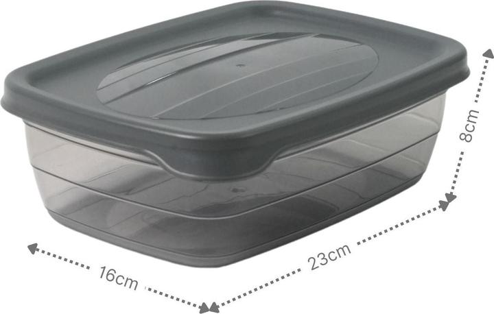 Actual product image Hobby 3er-Set Boxen Aufbewahrungsdosen Meal-Prep-Dosen Frischhaltedosen (2 l)