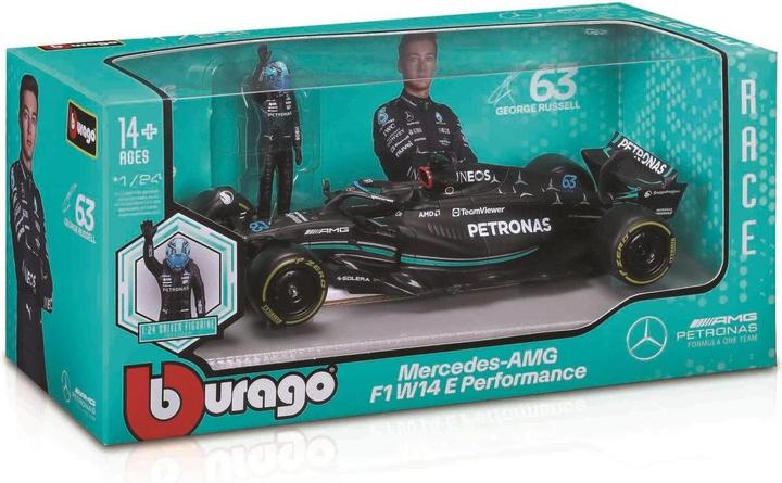 Image du produit Bburago Mercedes-AMG F1 W14 E Perf. 2023 avec figurine 1/24