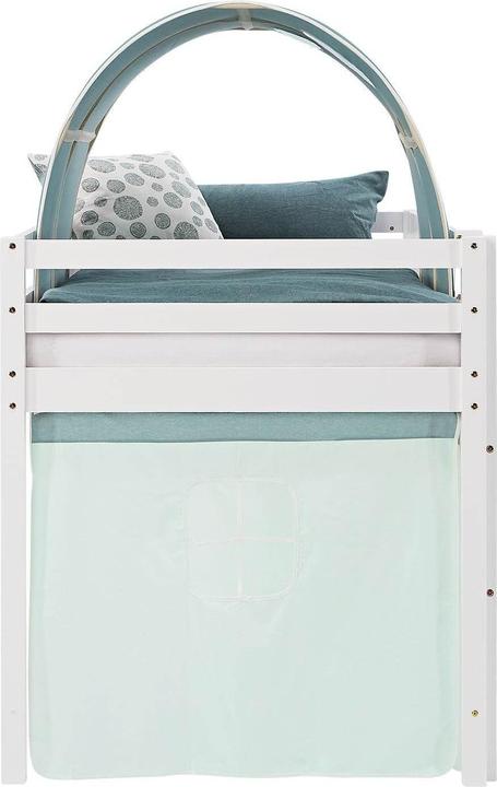 Produktbild Homestyle4u Hochbett Kinderbett mit Lattenrost Tunnel Vorhang (90 x 200 cm)