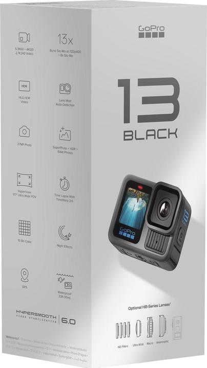 Produktbild GoPro HERO13 Black (inkl. 128 GB MicroSDX) (60p, Bluetooth, WLAN)