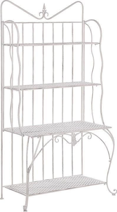 Image du produit Beliani Étagère de jardin beige métal 4 étagères pliable PAVONA
