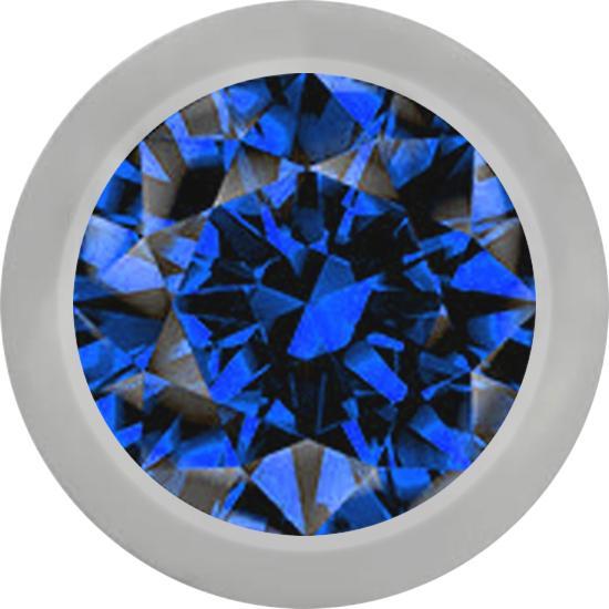 Image du produit Star Piercing Bague argentée avec trois cristaux (sans laitonAcier chirurgical 316L, Titane G23sans laiton)