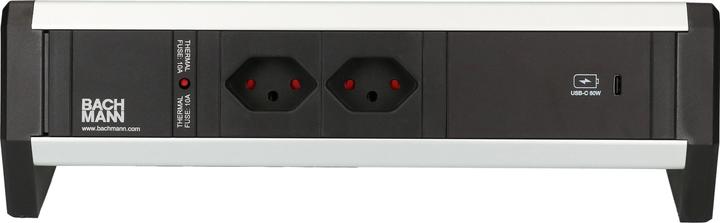 Produktbild Bachmann Tischsteckdosenleiste DESK 1, 2x T13, 1x USB C (2 x, Typ 13, USB-A, USB-C)