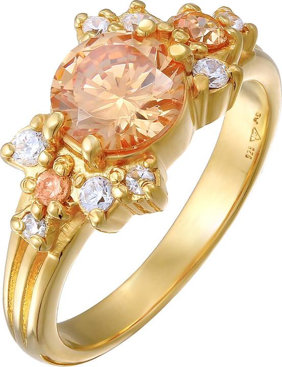Produktbild Elli PREMIUM Ring Cocktail Statement Zirkonia 925 Silber (52, 925 Silber)