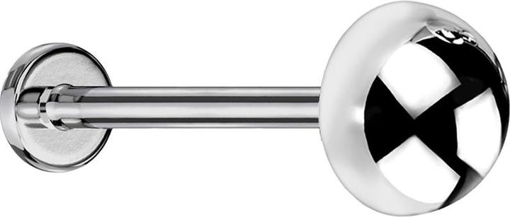 Immagine prodotto Star Piercing Micro Threadless Labret silber mit Kuppel (senza ottone, Titanio G23)