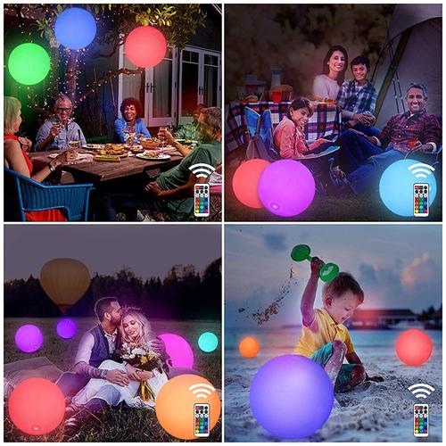 Produktbild Minhgoring Aufblasbarer Wasserball mit LED (Ø 40cm) - Multicolor und Fernbedienung