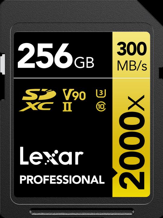 Actual product image Lexar Professional Gold Series (256 GB, SDXC, U3, UHS-II)