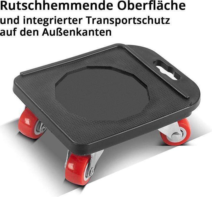 Immagine prodotto Stahlwerk Set per il trasporto di mobili 4 rulli di trasporto e 1 pratico sollevatore di mobili (400 kg)
