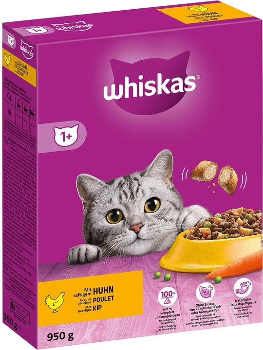 Produktbild Whiskas Trockenfutter Adult Huhn, 950 g (Adult, 1 Stk., 950 g)