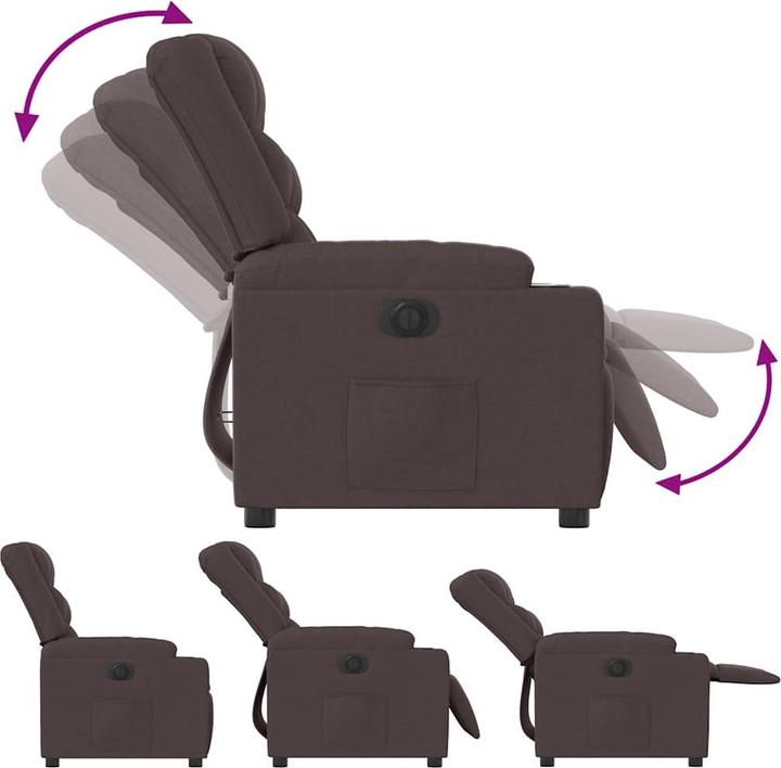 Produktbild VidaXL Relaxsessel Elektrisch Dunkelbraun Stoff