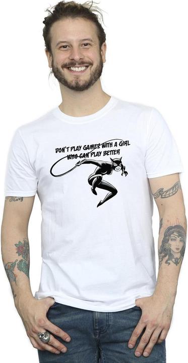 Immagine prodotto Catwoman Don't Play Games Maglietta Uomo (XL)