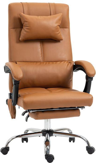 Produktbild Swisshandel24 Bürostuhl mit Massagefunktion, Lendenwirmerwärmung, 6 Massagepunkte, bis 120kg, Kunstleder, Hellbrau