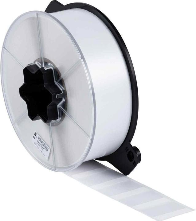 Actual product image Brady WRAP-12-427, vinyl, matt, white/transparent, 50.80 x 12.70(38.10) mm, self-laminating, perm