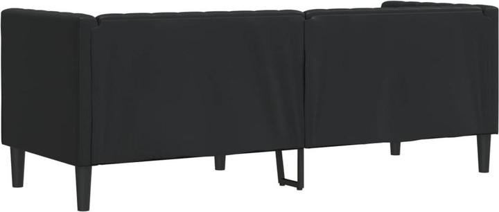 Produktbild VidaXL Chesterfield Sofa 3-Sitzer Couch Sessel Polstersofa Schwarz Kunstleder (Chesterfield)