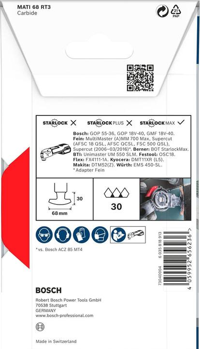 Actual product image Bosch Professional Zubehör PRO MATI 68 RT3 blade for multifunction tools, 2.8 x 68 mm