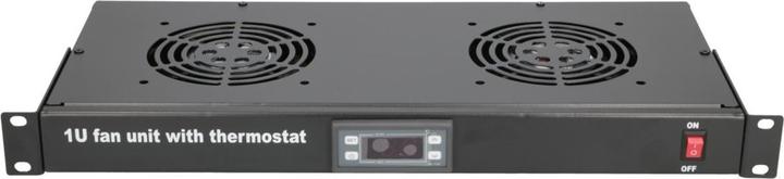 Produktbild Extralink 19/" RACK MOUNT FAN PANEL (2 FANS) WITH THERMOSTAT