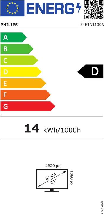Energy Label Philips 24E1N1100A/00 (1920 x 1080 pixels, 23.80")