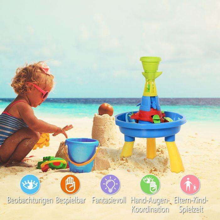 Actual product image Swisshandel24 Children's sand and water play table Outdoor play table Children's sand table with 21 accessories