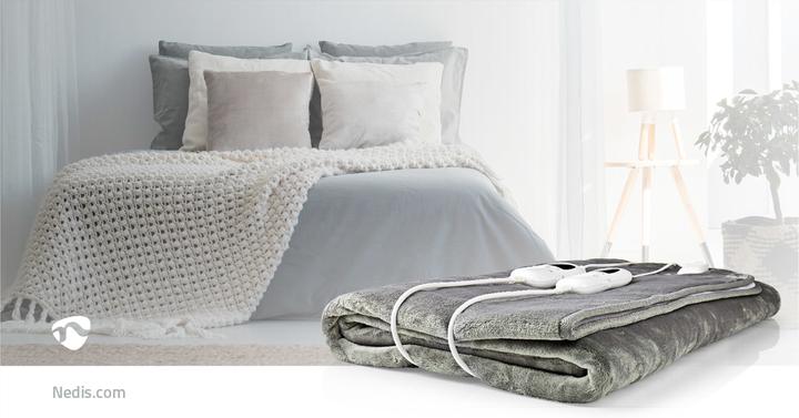 Produktbild Nedis Elektrische Bettdecke | Unterdecke | 2 Personen | 160 x 140 cm | 9 Wärmeeinstellungen | waschb (160 x 140 cm)