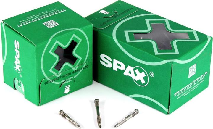 Produktbild Spax Terrassenschraube Alu 5,0 x 44 mm Edelstahl A2 ( 0557000500443 ) 100 Stk Fixiergewinde (100 Schrauben pro Stück)