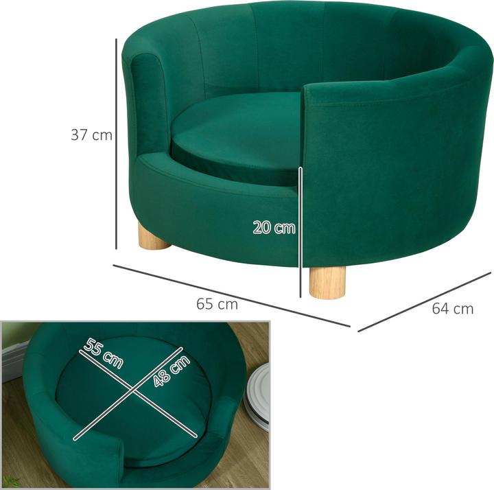 Produktbild PawHut Hundesofa mit kuschligem Stoffbezug (Hund)