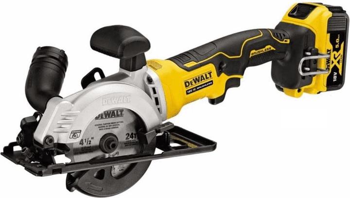 Produktbild DeWalt DCS571P2 Tragbare Kreissägemaschine 115 mm 2x XR 18V 5Ah T-STAK II Schwarz Gelb