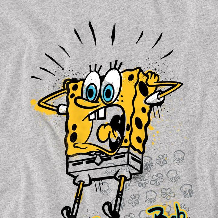 Actual product image Spongebob Squarepants Mens Shocking! T-Shirt (4XL)