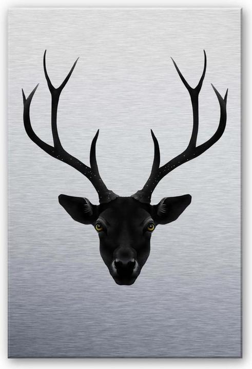 Actual product image Trenddeko The Black Deer - Black Deer (40 x 60 cm)